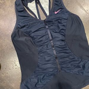 Nike tennis skirt and shirt ruching detail, adorable